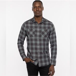 Travis Mathew Cloud Plaid Flannel Button-Up ShirtTravisMathew